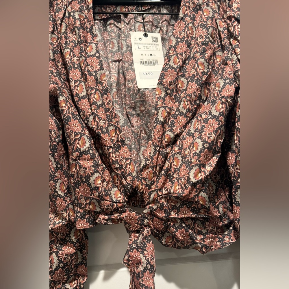 Zara floral skirt and crop shirt
